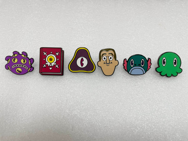 C is for Cthulhu Lovecraftian Enamel Pins (6-Pin Set)