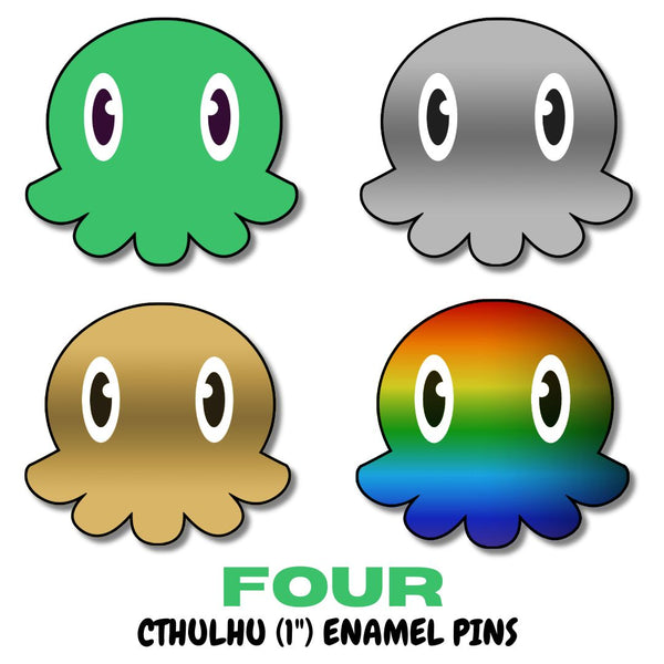 C is for Cthulhu Lovecraftian Enamel Pins (1")