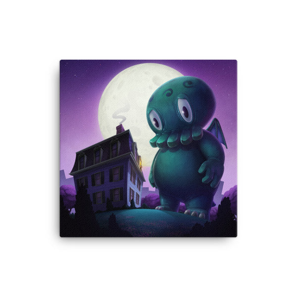 Sweet Dreams Cthulhu Large Format 16x16 in Canvas Print